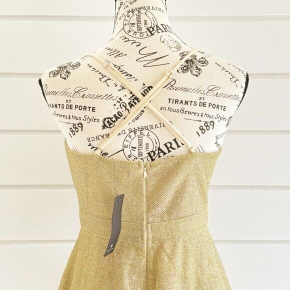 Lulu’s Light of the Party Gold Multi Sparkly Sleeveless Mini Dress Size S NWT - Picture 5 of 10